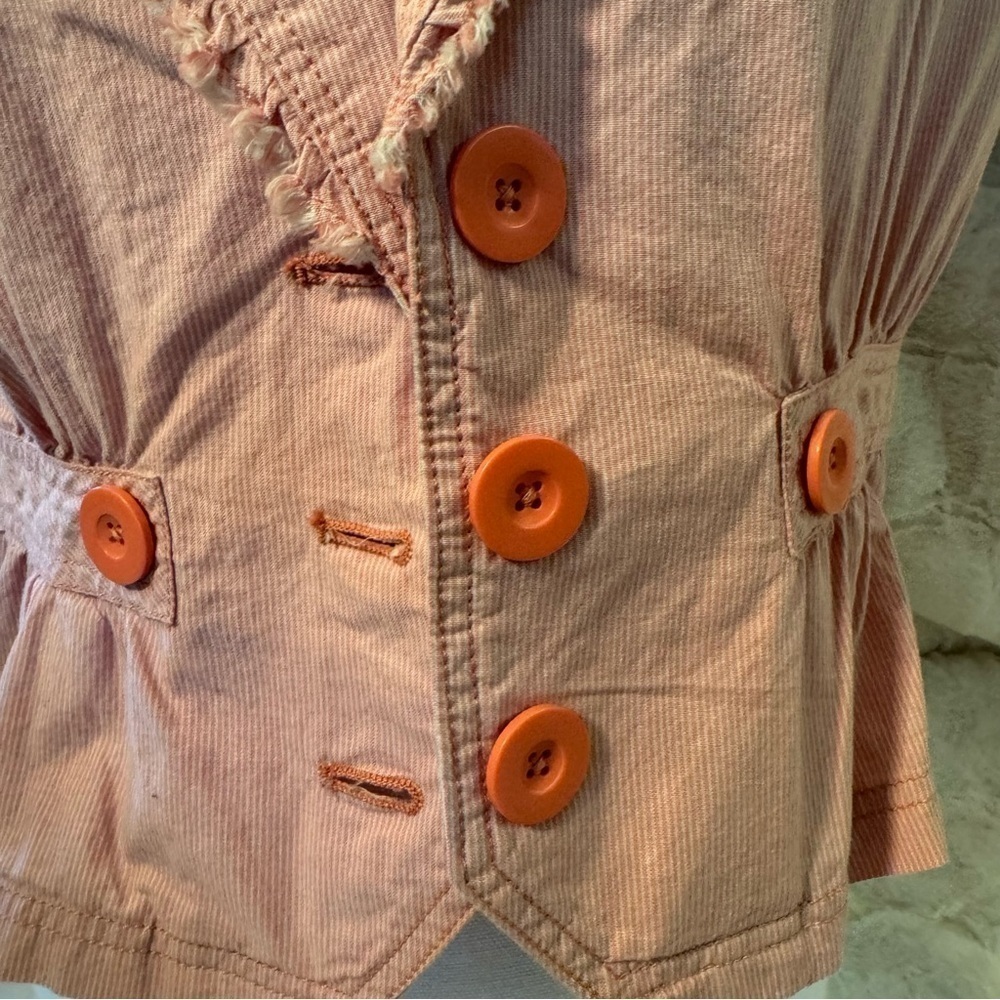 Wear it Declare it Short Sleeve Jacket. Size XL. Pink/ White Striped. New - Picture 5 of 16